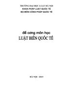 Đề cương môn học Luật biển quốc tế