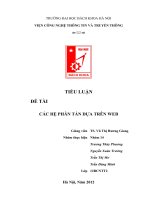 tiểu luận các hệ phân tán dựa trên web