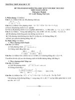 Đề thi HK 2 Môn Toán 10 (mới)