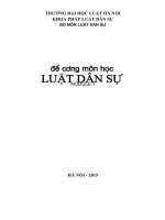 Đề cương môn học: Luật dân sự module 1