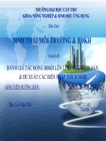 BDKH LÊN LĨNH VỰC THỦY SẢN