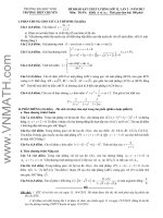 ĐỀ THI ĐẠI HỌC VINH LẦN 2 - NĂM 2013