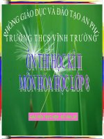 ÔN THI HỌC KÌ II HÓA HỌC LỚP 8