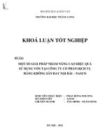 một số giải pháp nhằm nâng cao hiệu quả sử dụng vốn tại công ty cổ phần dịch vụ hàng không sân bay nội bài - nasco