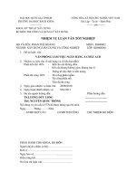 ĐỒ ÁN TỐT NGHIỆP KỸ SƯ XÂY DỰNG THIẾT KẾ VĂN PHÒNG LÀM VIỆC NGÂN HÀNG Á CHÂU ACB