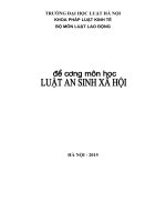 Đề cương môn học : Luật An sinh xã hội
