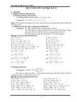 Đề cương ôn tập học kỳ 2 Toán 8