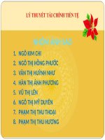 bài thảo luận môn lý thuyết tài chính tiền tệ