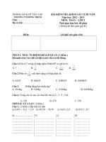 đề kiểm tra tháng 4 - lớp 5