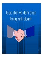 Bài giảng giao dịch và đàm phán trong kinh doanh chương 6   PGS TS nguyễn thị xuân hương