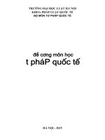 Đề cương môn học ; Tư pháp quốc tế