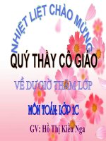 các ngày trong tuần lễ  - toán lớp 1