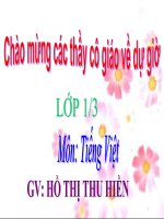 HỌC VẦN : VÂN ƯU -ƯƠU LỚP 1