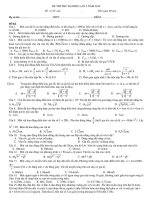 ĐỀ THI THỬ ĐẠI HỌC LẦN 2 NĂM 2014