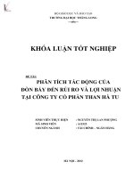 phân tích tác động của đòn bẩy đến rủi ro và lợi nhuận tại công ty cổ phần than hà tu