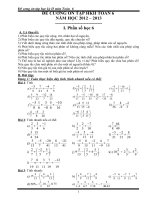 Đề cương ôn tập học kỳ 2 Toán 6