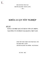 nâng cao hiệu quả sử dụng vốn lưu động tại công ty cổ phần nagakawa việt nam