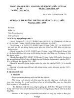 KẾ HOẠCH BỒI DƯỠNG THƯỜNG XUYÊN THCS