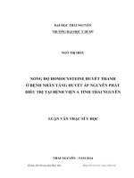nồng độ homocysteine huyết thanh ở bệnh nhân tăng huyết áp nguyên phát điều trị tại bệnh viện a tỉnh thái nguyên