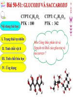 bài 50 -51: Glucozo - Saccarozo