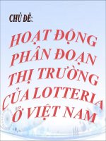hoạt động phân đoạn thị trường của lotteria việt nam