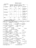 Kiểm tra học kỳ II Anh 7 có ma trận