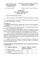 Báo cáo công tác y tế học đường năm học 2012-2013