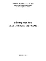 Đề cương môn học : Luật lao động Việt Nam