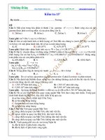 ĐỀ KIỂM TRA 15 PHÚT MÔN VẬT LÝ 12