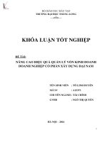 nâng cao hiệu quả quản lý vốn kinh doanh doanh nghiệp cổ phần xây dựng đại nam