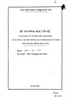 vận dụng tư tưởng hồ chí minh về người cán bộ trong quá trình hoàn thiện nền hành chính nhà nước
