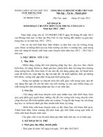 KẾ HOACH SINH HOẠT CỤM 12-13