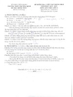 De KT tap trung HK2 THPT Truong Dinh