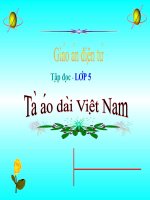 Tà áo dài Việt Nam( Dạy theo kiểu 1/2 thoát ly)