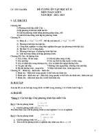 ĐỀ CƯƠNG ÔN TẬP HK II MÔN TOÁN LỚP 9 NĂM HỌC 2012-2013