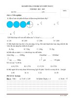de kiem tra cuoi nam lop 5 mon toan