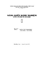 sáng kiến kinh nghiệm về công tác chủ nhiệm lóp 9