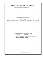 Phương pháp dạy học giờ luyện tập đại số 9