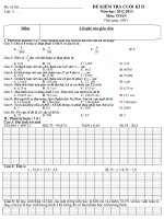 ĐỀ  THI TOAN CUOI KI II