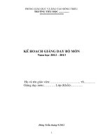 Hướng dãn làm kế hoạc bộ môn