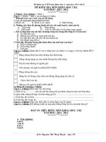 đề thi khoa học lớp 5 CKI-2011-2012