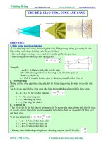 CHỦ ĐỀ 2 GIAO THOA SÓNG ÁNH SÁNG