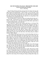 hưởng ứng ngày môi trường thế giớ