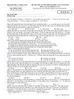 MÃ ĐỀ 365 - THI THỬ ĐẠI HỌC LẦN 1