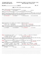 đề kt 15 phút hóa 11 nc