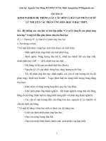 KINH NGHIỆM HỆ THỐNG CÁC CÂU HỎI VÀ BÀI TẬP PHẦN “CƠ SỞ LÝ THUYẾT CÁC PHẢN ỨNG HÓA HỌC” Ở BẬC THPT