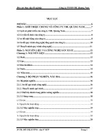 báo cáo dây chuyền công nghệ sản xuất bia Larue của công ty nhà máy bia Quảng Nam