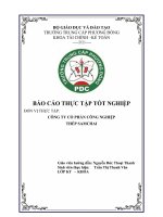 BÁO CÁO THỰC TẬP TỐT NGHIỆP KẾ TOÁN NGUYÊN VẬT LIỆU TẠI CÔNG TY CỔ PHẦN CÔNG NGHIỆP THÉP SAMCHAI