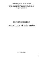 Đề cương môn học : pháp luật về đấu thầu