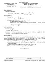 Đề và ĐA'''' tuyển sinh L10-2011-2012 Q Nam